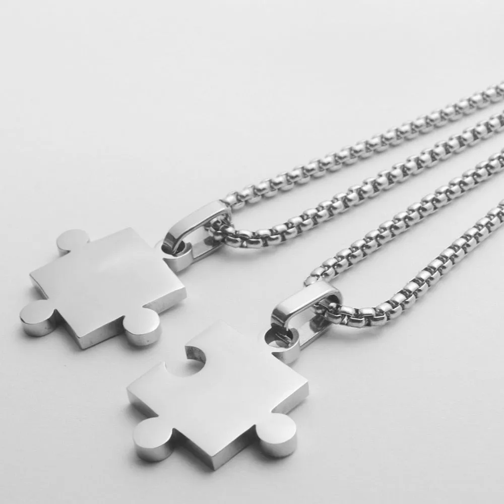 You're My Missing Puzzle Piece Couple Necklaces
