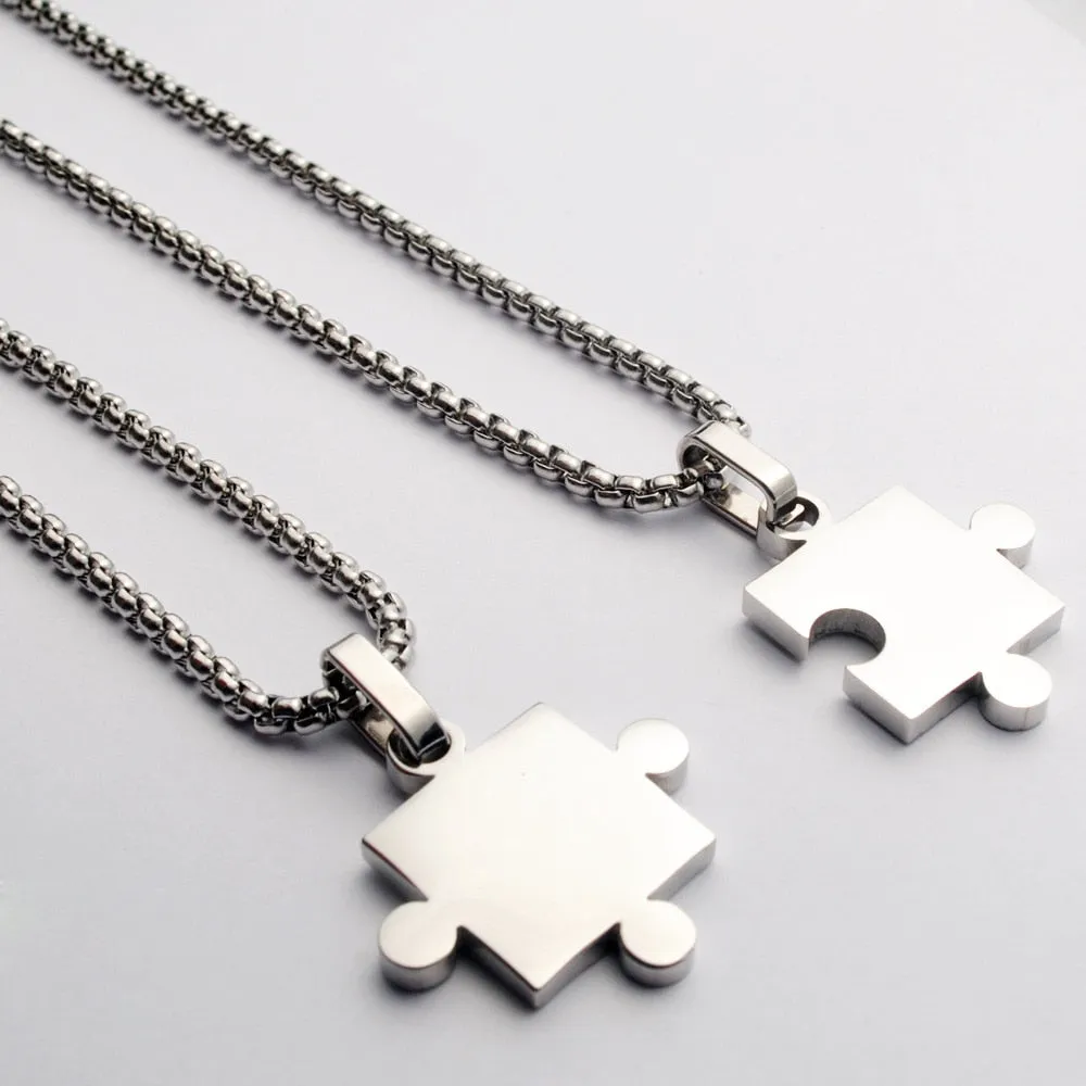 You're My Missing Puzzle Piece Couple Necklaces