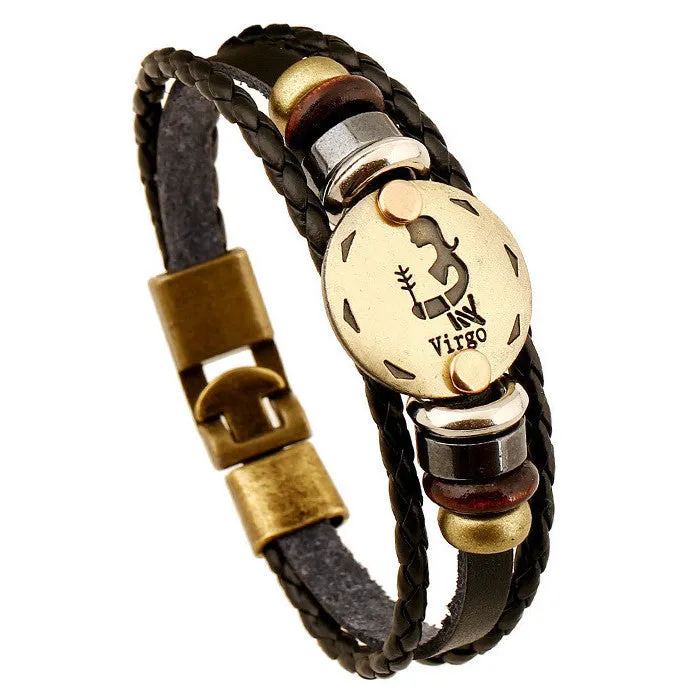 Zodiac Sign Coin Constellation Bracelet
