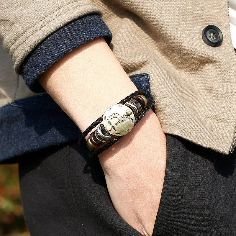 Zodiac Sign Coin Constellation Bracelet