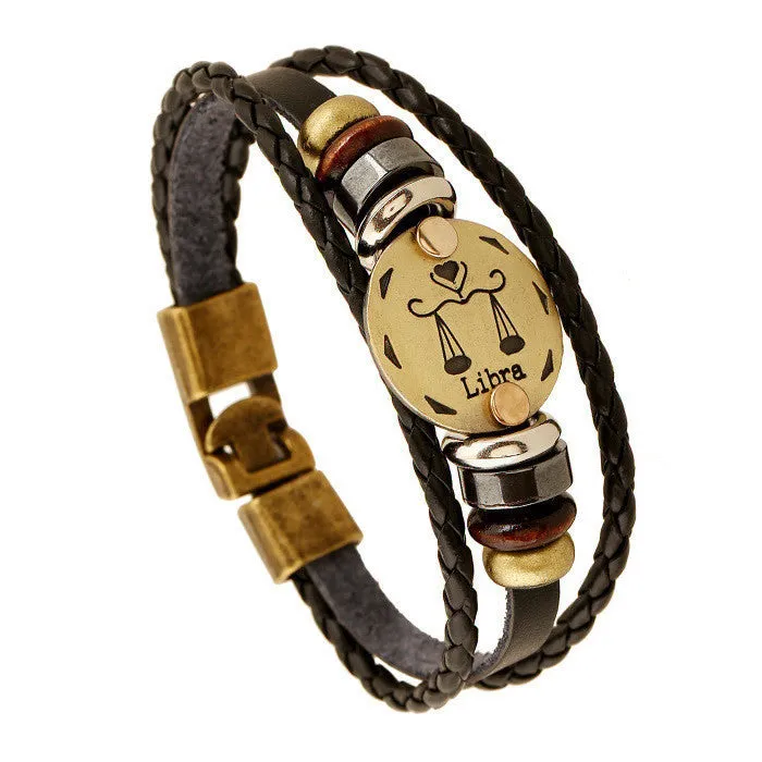 Zodiac Sign Coin Constellation Bracelet