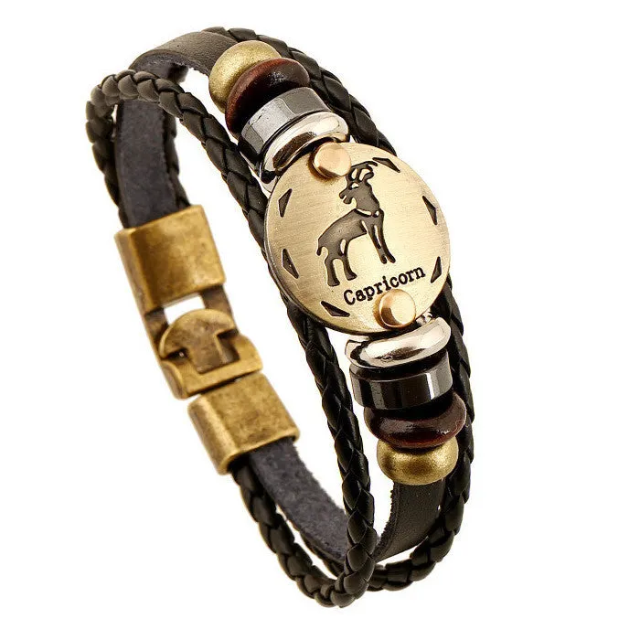 Zodiac Sign Coin Constellation Bracelet