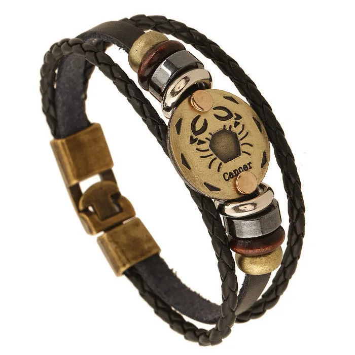 Zodiac Sign Coin Constellation Bracelet