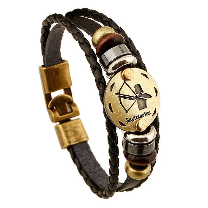 Zodiac Sign Coin Constellation Bracelet